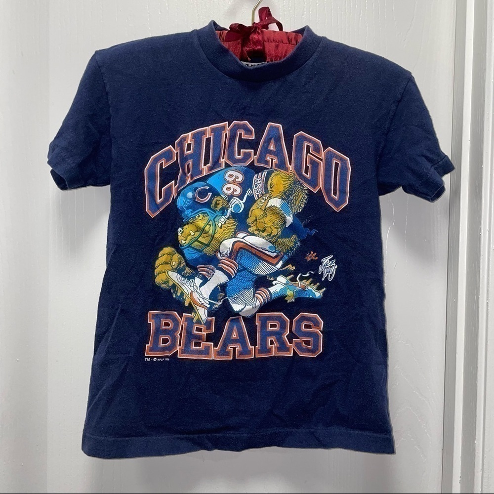 Chicago Bears Shirt Short Sleeve Jack Davis Cartoon Graphic Tee 1988 Vintage M